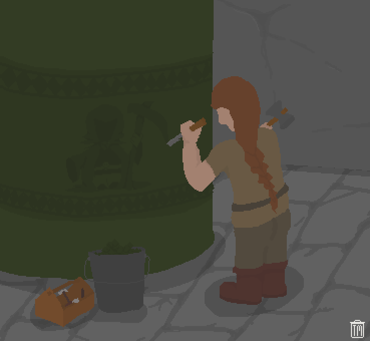 Dorf carving a floor art